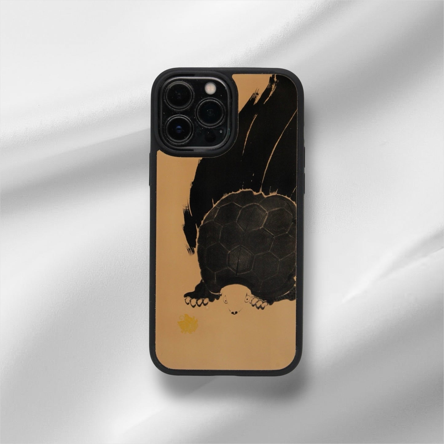 SIJ0010 瀬戸蝶兵衛 蒟醤スマホケース 【伊藤若冲シリーズ 霊亀図】